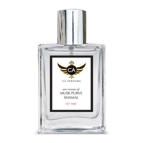 Musk Purve Shamal 50ml EDP bottle, a warm amber musk perfume for women and men