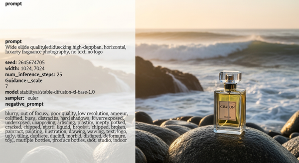 Close-up of sea spray and coastal morning light evoking marine scents