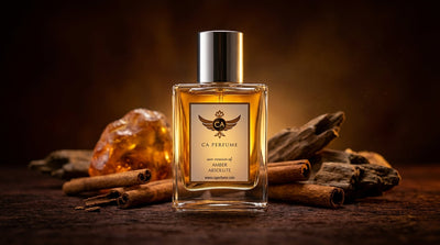 Warm amber resin and benzoin on dark stone illustrating what amber fragrance smells like