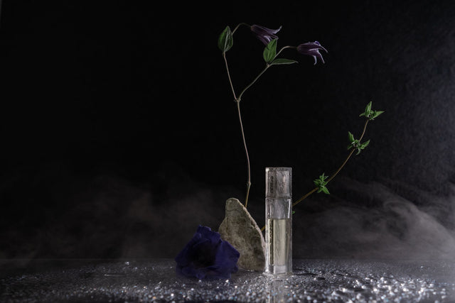 Billie Eilish perfume editorial with dark floral and vanilla mood
