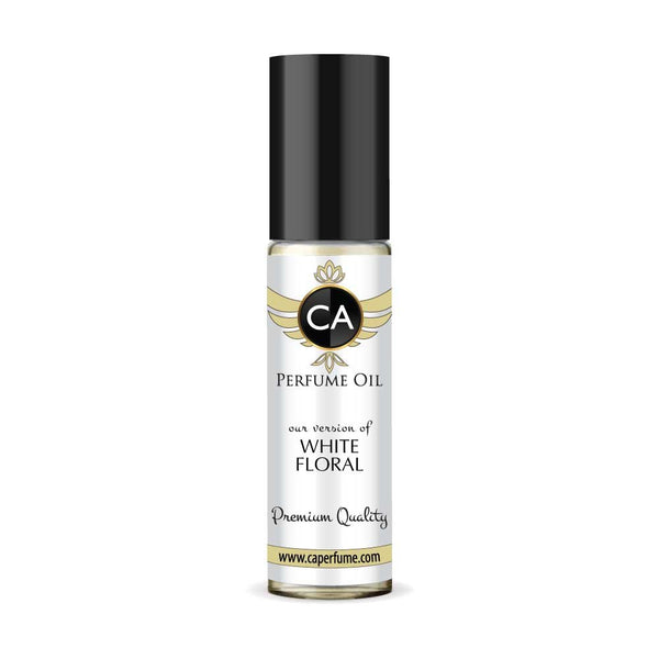 444- White Floral Body Oil Roll-On