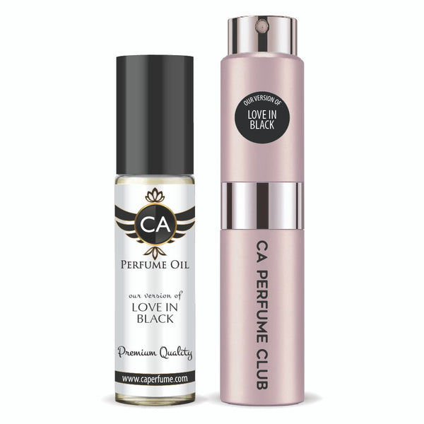 139- Love In Black Duo Set  Fragrance Oil and Perfume Spray Bundle