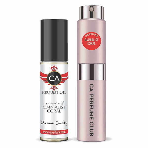 161- Omnialist Coral Duo Set Fragrance Oil and Perfume Spray Bundle