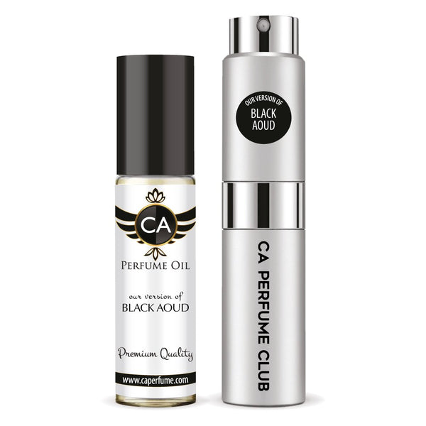 583- Black Aoud Duo Set Fragrance Oil and Perfume Spray Bundle