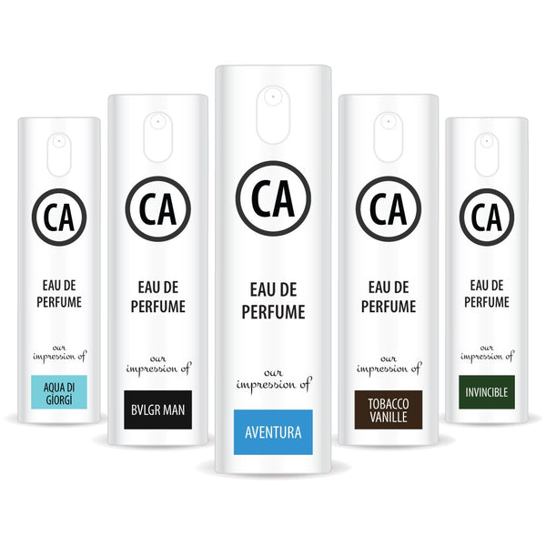 All Time Classic Perfume Sprayer Men Set of 5- 0,3 Fl Oz/10 ml