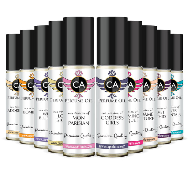 CA Perfume Top 10 Perfume Oil Women Set-1 Roll-On 0.3 Fl Oz/10ml Body Oil 50ml roll-on